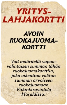 yrityslahjakortti ruokajuoma