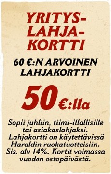 yrityslahjakortti 60€